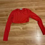 Adika  orange Fitted Crop shirt trendy‎ festival club athleisure Photo 2