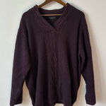 Jeanne pierre Jean Pierre cotton purple sweater heavy 3X women’s cable knit plum fall winter Photo 0