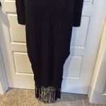 Lulu’s Chic Favorite Black Crochet Fringe Sweater Maxi Dress Photo 4