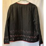 Chico's  Women's 100% Silk Jacket Size 2 US L  Embellished Beads Sequins‎ Lined Photo 5