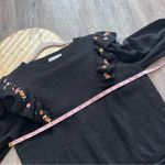 Something Navy  Louise embroidered ruffled textured sweater‎ Photo 4