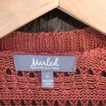Marled Coral Open Knit Cardigan Orange Size M Photo 1