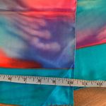 Pink Purple Blue Hand Rolled Tie Dyed 100% Silk Oblong Scarf Photo 4