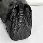 Liz Claiborne Vintage 1983 Crazy Horse Black Geometric Pattern Crossbody Bag Photo 2