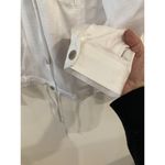 Sejour Nordstrom White Polyester Satin Jeans Style Jacket Photo 3