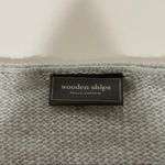 Wooden Ships Wooden Ships Slate Gray & Gold Polka Dot Mohair Wool Blend Long Sleeve Sweater Photo 4