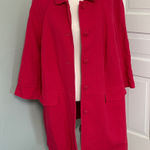 Talbots Raspberry Pink Trench Coat Mid-Length Classic Cotton size 20W Photo 0
