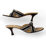 Isaac Mizrahi  Open Toe Leather Kitten Heels - Size 5 Photo 5