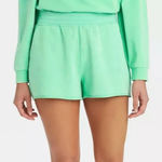 JoyLab Womens Lightweight Mint Green French Terry Shorts 2" - Sz L Photo 0