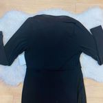 Good American Good Touch Wrap Dress Black Long Sleeve size 4 plus size Photo 6