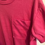 Vintage Avon Fashions Fuchsia Pocket T Shirt Womens MM Ribbed Cuffs Pink Size M Photo 2
