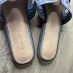 Madden Girl  Womens 9.5 Blue Embellished Slide Sandals Pearl Rhinestone Beach Photo 5