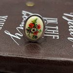 Vintage 70s Floral Bouquet Ring Adjustable Pink Photo 9