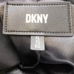 DKNY  Women's Black Front Button Down Faux Fur Jacket Coat Photo 6