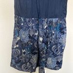 Vintage Floral Sleeveless Midi Dress Blue Paisley Casual Size 16 1/2 Boho Summer Photo 2