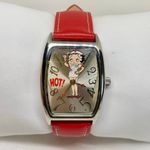 Betty Boop  Nurse Watch Women Silver Tone 31mm quartz analog Red Leather running Photo 0
