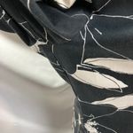 George Womens Black White Floral Trench Coat‎ 4 Classic Preppy Spring Artsy Photo 6