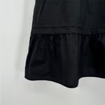 Quince Black Mini Tiered Dress Smocked Waist Short Sleeve 100% Organic Cotton M Size M Photo 3