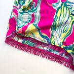 Lilly Pulitzer Cocoa Shorts Magenta Hottie Fringe 3" Inseam Size Large Photo 3