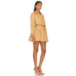 Karina Grimaldi Ranie Mini Dress in Doe Medium New Womens Aline Shirtdress Photo 2