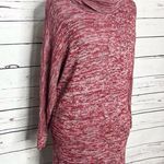 New Directions Cowl Neck Red Knit Oversized Sweater Tunic Top Size Small Photo 1