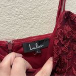Lulus Lavish Lifestyle Burgundy Embroidered Ruffled Mini Dress Tulle Tutu Size L Photo 5