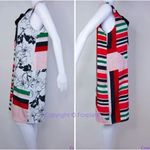 Slny New! floral print tie neck color block sleeveless dress, women's size 12 Photo 4