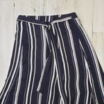 Polagram Navy Blue & White Stripe Split Maxi Skirt Women's Size Large Photo 7