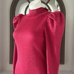 Alice + Olivia Issa Turtleneck Puff Sleeve Dress, Pink Metallic Size L NWT $395 Photo 11