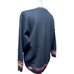 Sue Brett Collection Vintage Tassel Sweater Black Red Gold Silver Medium Photo 2