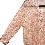 Roz & Ali Roz & Ali Mesh Dot Print Popover Blouse Top Orange Size 1X Feminine Romantic Photo 10
