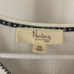 White and Blue Embroidered Women's Top Size undefined Photo 1