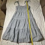 Flower & Feather Size L Midi Dress Navy Striped Tiered Preppy Beach Resort Chic Blue Size L Photo 11