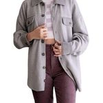 PacSun Shacket Jacket with Pockets and Collar Oversized XS/S Light Gray Photo 0