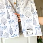 Emerson Fry Reversible Quilted Jacket Twin Fawn Organic Cotton Blue Large EUC Photo 2