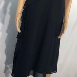 Robbie Bee  Black Ruffle Accent Asymmetrical Hem Sleeveless Dress Womens 1X Photo 4