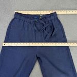 Ralph Lauren Polo  Linen Drawstring Wide Leg Pants Denim Blue Small Paperbag Photo 12