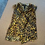 Adam Lippes  animal print asymmetric satin top, sleeveless, size 2 Photo 5