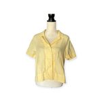 Quince  100% European Linen Short Sleeve Shirt Butter Yellow Lightweight Casual Photo 1