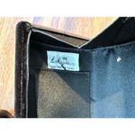 La Regale Vintage Black Suede Evening Clutch Wristlet velvet Photo 7