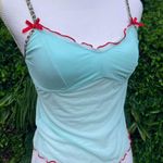 Urban Outfitters Out From Under Size Medium Light blue mesh cami top Y2K nwot Photo 3