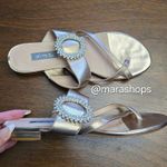 SJP by Sarah Jessica Parker Jinx Crystal Buckle Flat Sandals Gold Size 9 Photo 1