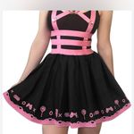 Cute black and pink Mini skirt with Straps Brand is Little for Big Size M Photo 1