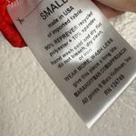 Mara Hoffman  Sia Red Ribbed Straight Neck Bikini Swimsuit Top Size Small Photo 7