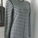 J.Jill Reversible Sweater Dress Black Grey Stripes Cotton Knit Size XS New w/Tag Photo 7