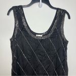 Francesca of Damon for starington black beaded silk dress‎ size 8 Photo 1