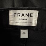 frame denim FRAME SZ 26 Le Skinny de Jeanne Jeans Noir Coated Stretch Mid-Rise Zip-Fly Black Photo 6