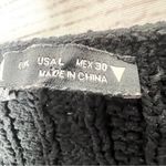 ZARA  Black Crochet Ruffled Rosette Sleeveless Sweater Knit Crop Top Size Large Photo 8