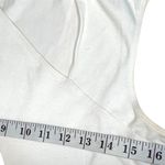 DKNY  Medium White Cotton/Spandex Short Sleeveless V neck T Shirt 88b Photo 6