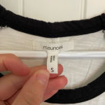 Maurice's women’s cutout shoulder white & black top — small Photo 2